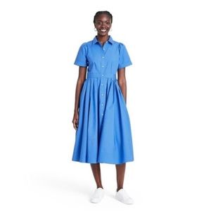 Alexis x Target Blue short sleeve Shirtdress